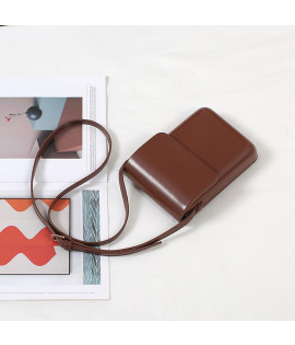 Shoulder Bag, Vertical Structured Box Bag in Solid Color - New Premium Flap-over Design Small Square Bag, Convertible to Crossbody