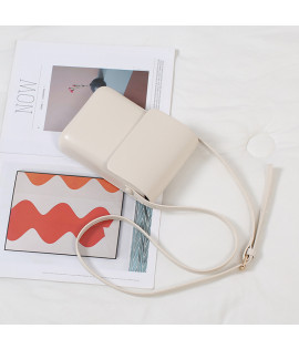 Shoulder Bag, Vertical Structured Box Bag in Solid Color - New Premium Flap-over Design Small Square Bag, Convertible to Crossbody