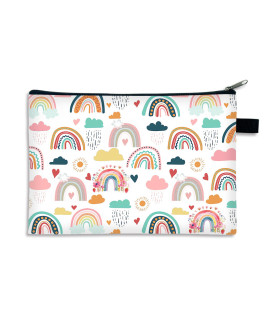 School Supply Organizer, Rainbow flower Pattern - Large Capacity, Portable & Foldable Pouch for Tutoring Bag & Student Supplies