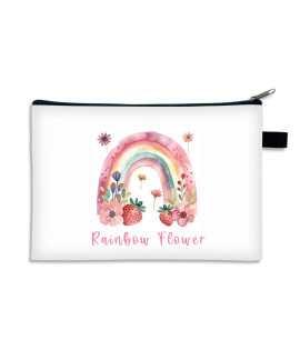 School Supply Organizer, Rainbow flower Pattern - Large Capacity, Portable & Foldable Pouch for Tutoring Bag & Student Supplies