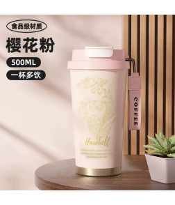 Tumbler, 316 Surgical Steel & High Aesthetic - Portable Dual-Lid Coffee Cup, Premium Customizable Gift for Men & Women