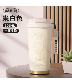 Tumbler, 316 Surgical Steel & High Aesthetic - Portable Dual-Lid Coffee Cup, Premium Customizable Gift for Men & Women