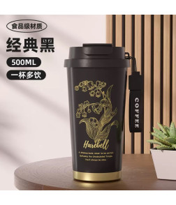 Tumbler, 316 Surgical Steel & High Aesthetic - Portable Dual-Lid Coffee Cup, Premium Customizable Gift for Men & Women
