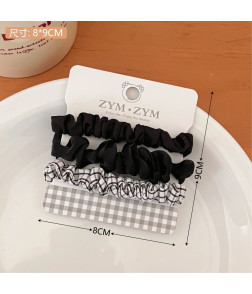 Ruffled Floral Scrunchie - Fabric Poofy Hair Band with Gather Design Wide & Poofy Hair Tie ZYM