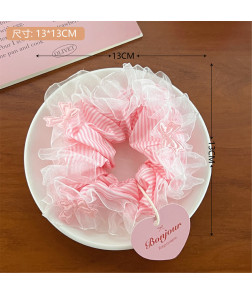 Scrunchie, Ins Style High Aesthetic with Floral Lace - Poofy & Elegant Hair Tie