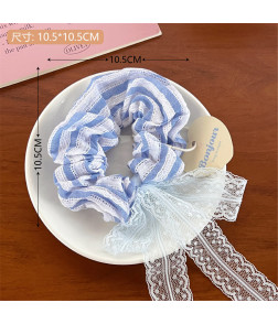 Scrunchie, Ins Style High Aesthetic with Floral Lace - Poofy & Elegant Hair Tie