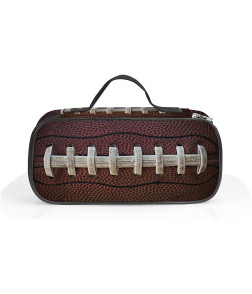 Pencil Case, Creative American Football Design - Large Capacity Hand Carry Single-layer All-Over Print Pouch for Students, Pen & Pencil Organizer