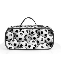 Pencil Case, Creative American Football Design - Large Capacity Hand Carry Single-layer All-Over Print Pouch for Students, Pen & Pencil Organizer