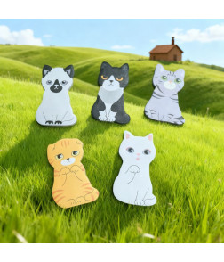 Sticky Notes, Cartoon Animal & Cute Creature Shapes - Creative Die-Cut Memo Pad, Adorable Note Pads