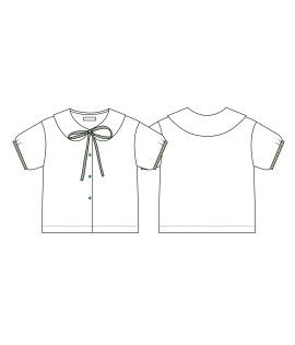 NDMC JHS BLOUSE with Ribbon