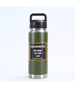 Sports Water Bottle, Double-Wall Insulated & Reinforced - Large Capacity Space-Grade Hydration Flask with Handle for Outdoor Activities